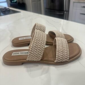 Steve Madden Women's Tan Woven Sandals